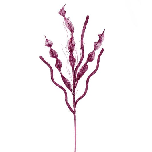 Vickerman 34" Pink Multi Spiral Glitter Spray 4 per bag.