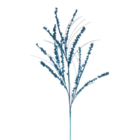Vickerman 36" Baby Blue Berry Twig Glitter Spray 6 per bag.
