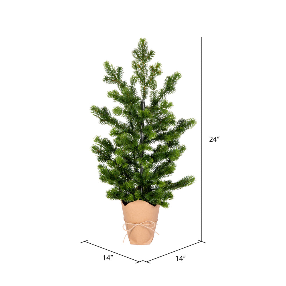 Vickerman 24" x 14" Bryson Spruce Artificial Christmas Tree Unlit