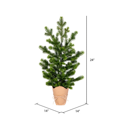 Vickerman 24" x 14" Bryson Spruce Artificial Christmas Tree Unlit