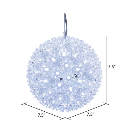 Vickerman 7.5" Starlight Sphere Christmas Ornament with 100 Cool White Wide Angle LED Lights