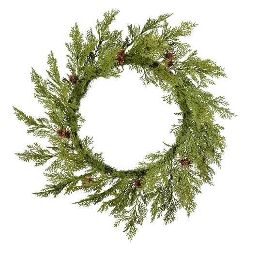 Vickerman 30" Cedar Pinecone Artificial Christmas Wreath Unlit
