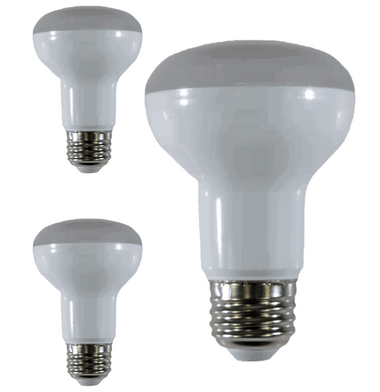 Damar R20 LED Flood Light Bulb 7.5W 525 Lumen E26 Medium Base 3000K Soft White for Office Home Recessed and Track Lighting Ceiling 120V 110° Beam Angle Dimmable White Finish Pack of 3