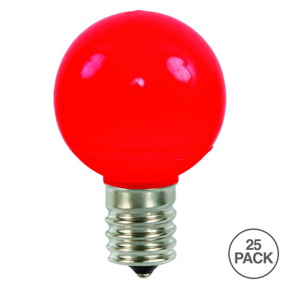 Vickerman G50 Red Ceramic LED Replacement Bulb package of 25