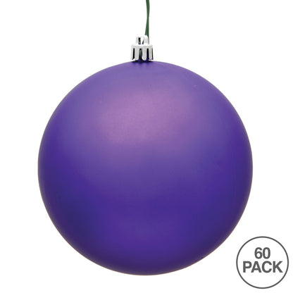 Vickerman 2.4" Purple Matte Ball Ornament 60 per Box