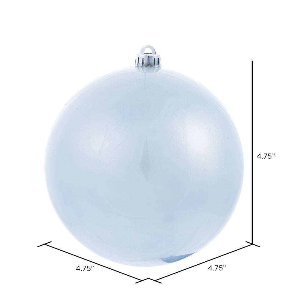 Vickerman 4.75" Periwinkle Candy Ball Ornament 4 per Bag