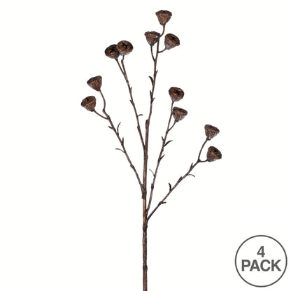 Vickerman 26" Artificial Brown Labill Spray. Includes 4 sprays per pack.