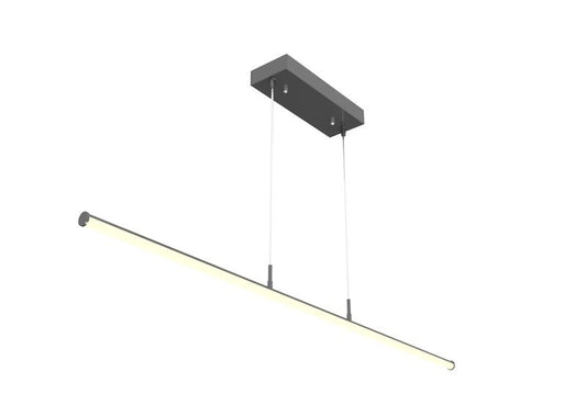 Westgate 8Ft Linear Tube Decorative Susp. Light Tunable 40-60W 30/35/40K Black, Commercial Indoor Lighting, 40W/50W/60W, 105 Lumens/W, 30K/35K/40K, Sandy Black Finish, 0~10V Dimming