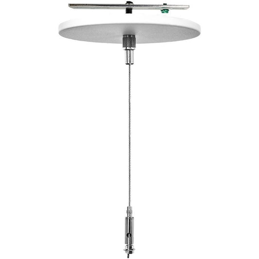 Westgate Adj. 6Ft 1/16In Single Suspension Canopy Set With Keyhole End Connector, Non-Power Side, Commercial Indoor Lighting, White Finish