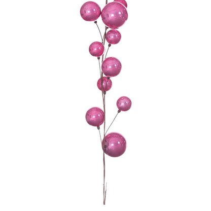 Vickerman 10' Pink Pearl Branch Ball Wire Garland.