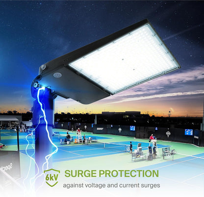 ASD Lighting LED Area Light 300W 120-277V 0-10V Dimmable 150Lm/W 5000K with Photocell with Slip Fitter Bracket Bronze UL DLC Premium