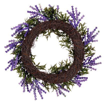 Vickerman 16" Purple Artificial Lavender Wreath.