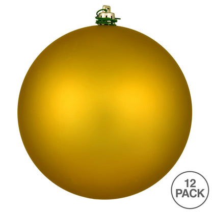 Vickerman 3" Medallion Gold Matte Ball Ornament 12 per Bag