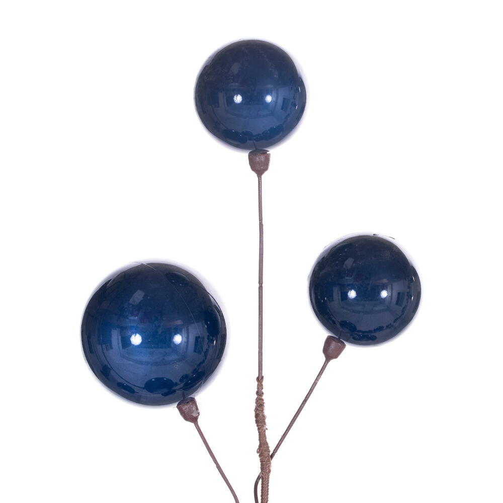 Vickerman 10' Midnight Blue Pearl Branch Ball Wire Garland.
