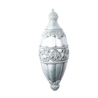 Vickerman 15" Limestone Antique Swirl Drop Christmas Ornament