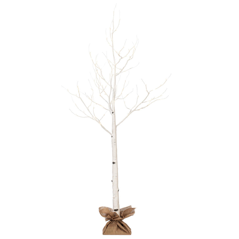 Vickerman 6' White Birch Twig Tree Warm White 3mm Wide Angle LED lights.