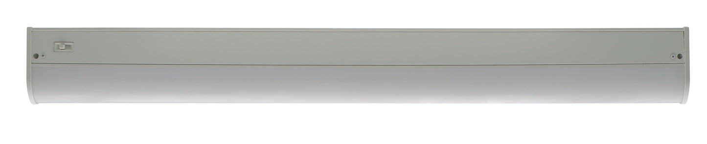 ASD Lighting LED Under Cabinet Bullnose 24" 12W 120V Dimmable CCT Selectable 3000/4000/5000K Hardwired, On/Off Switch, White ETL Energy Star