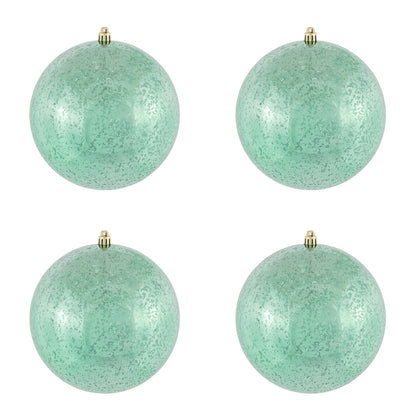 Vickerman 6" Sea Foam Shiny Mercury Ball Ornament 4 per Bag