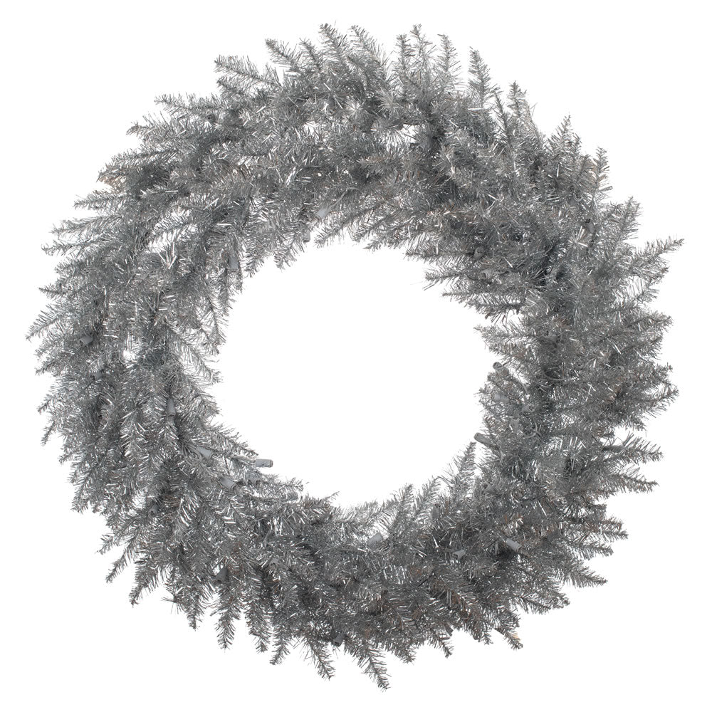 Vickerman 24" Silver Artificial Christmas Wreath Unlit