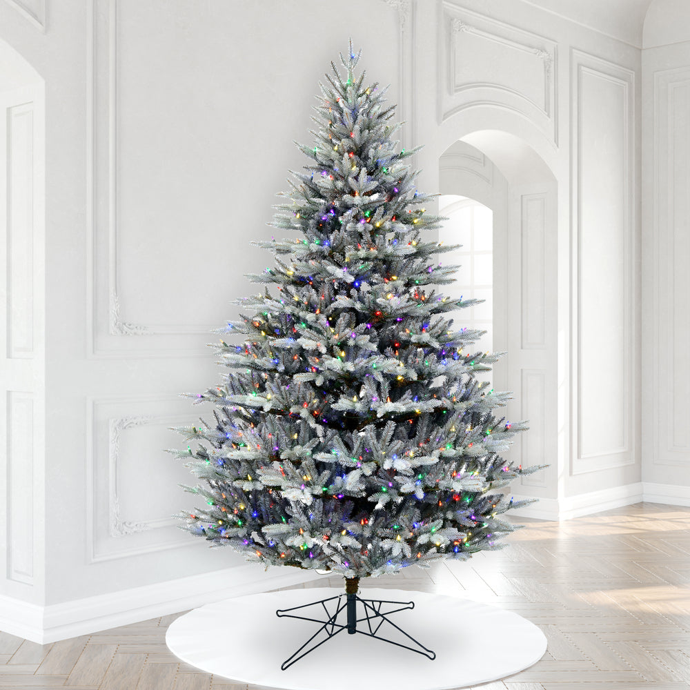 Vickerman 9' x 68" Douglas Blue Fir Artificial Christmas Tree Multi-colored Dura-Lit LED lights