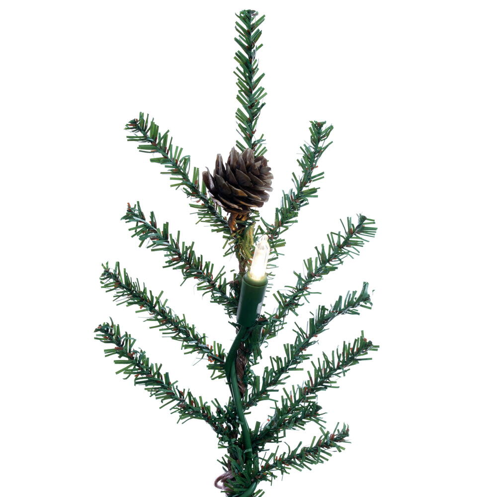 Vickerman 42" Carmel Pine Artificial Christmas Tree Warm White Dura-lit LED Lights