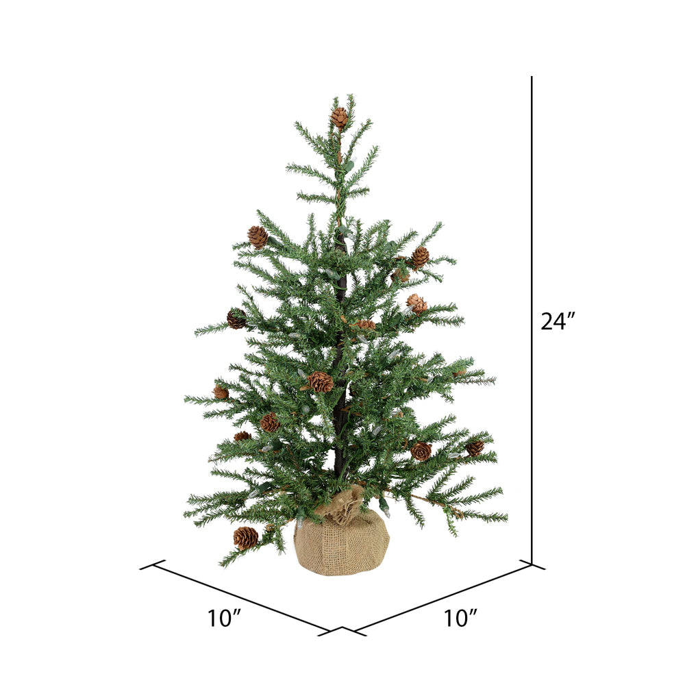 Vickerman 24" Carmel Pine Artificial Christmas Tree Unlit