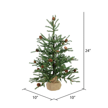 Vickerman 24" Carmel Pine Artificial Christmas Tree Unlit