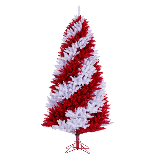 Vickerman 9' x 56" Candy Cane Artificial Unlit Christmas Pine Tree.