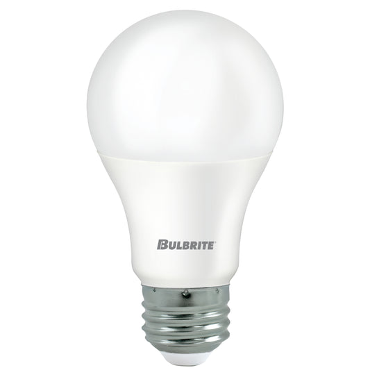 Bulbrite 9 Watt Frost A19 LED Light Bulbs with Medium (E26) Base, 2700K Warm White Light, 750 Lumens