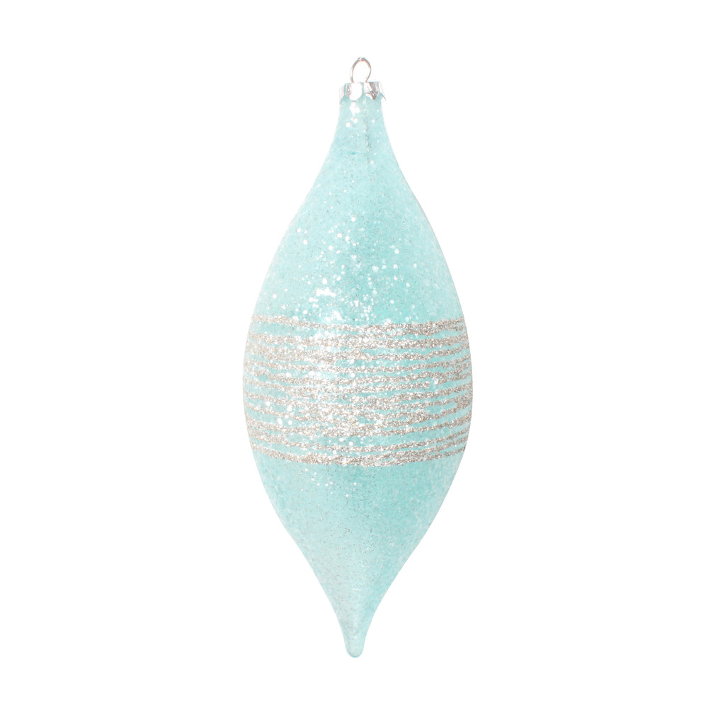 Vickerman 7" Light Blue Shuttle Ornament 4 per bag.