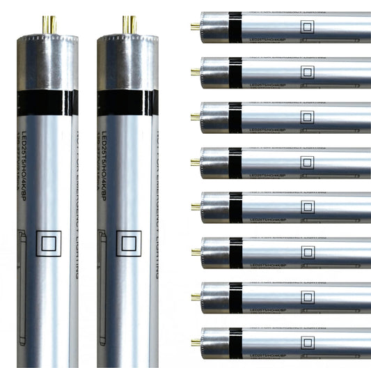 Damar- 45.75-Inch T5 LED Tube Light with Safe Shield Sleeve Type B Ballast Bypass Single/Dual Ended 25W 3300 Lumen 4000K Cool White G5 Base 120-277VAC Pack of 10- Fluorescent Replacement Tube