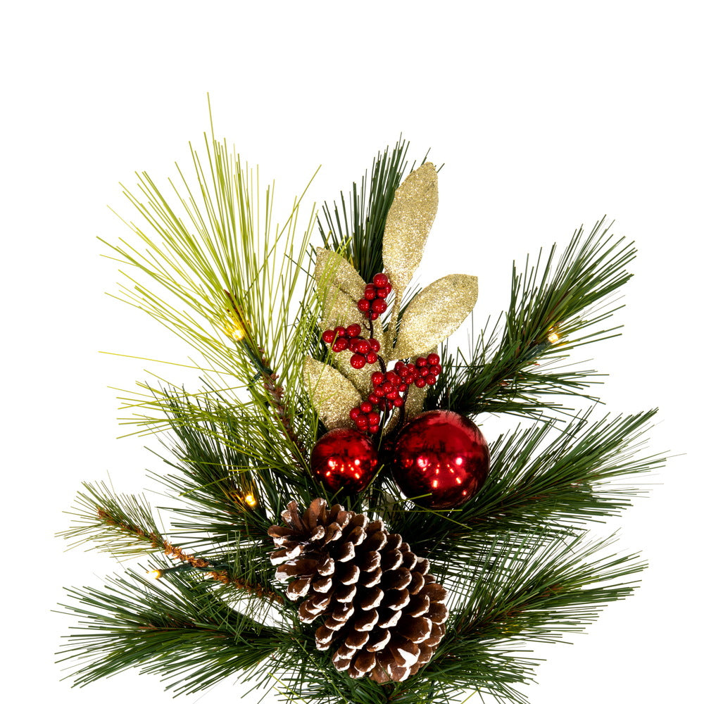 Vickerman 6' x 16" Artificial Christmas Garland Battery Operated Warm White Lights