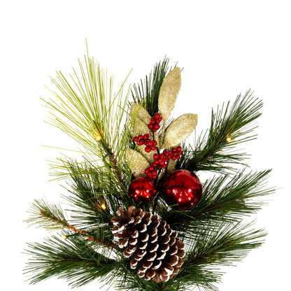 Vickerman 6' x 16" Artificial Christmas Garland Battery Operated Warm White Lights