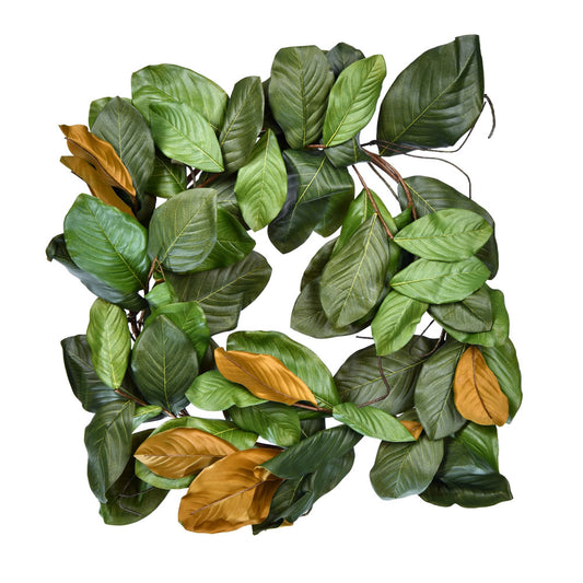 Vickerman 30" Artificial Green Magnolia Wreath.