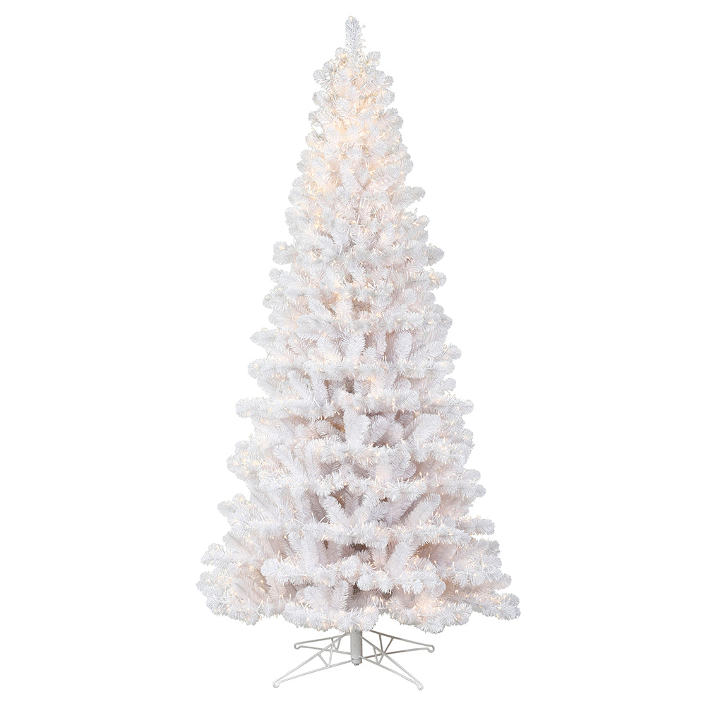 Vickerman 10' x 59" White Artificial Christmas Tree Warm White 8 function 3MM LED Lights