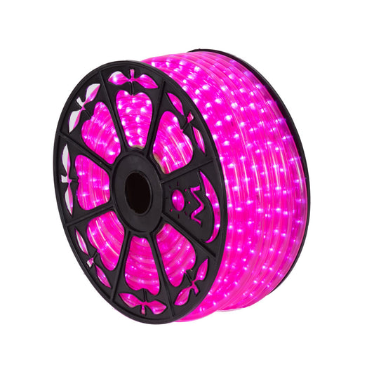 Vickerman 150' x .5" Pink LED Rope Light Spool 120 Volt.