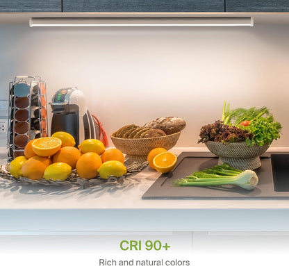 ASD Lighting LED Under Cabinet Linear 40" 20W 120V Dimmable CCT Selectable 2700/3000/4000K Hardwired or Plug-in, Linkable, Hi/Low Switch, White UL