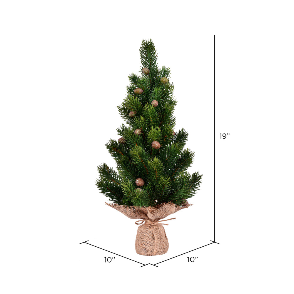 Vickerman 19" Spruce Sapling Artificial Christmas Tree 60 tips  Unlit