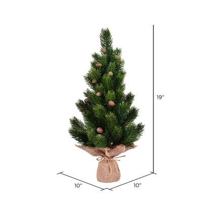 Vickerman 19" Spruce Sapling Artificial Christmas Tree 60 tips  Unlit