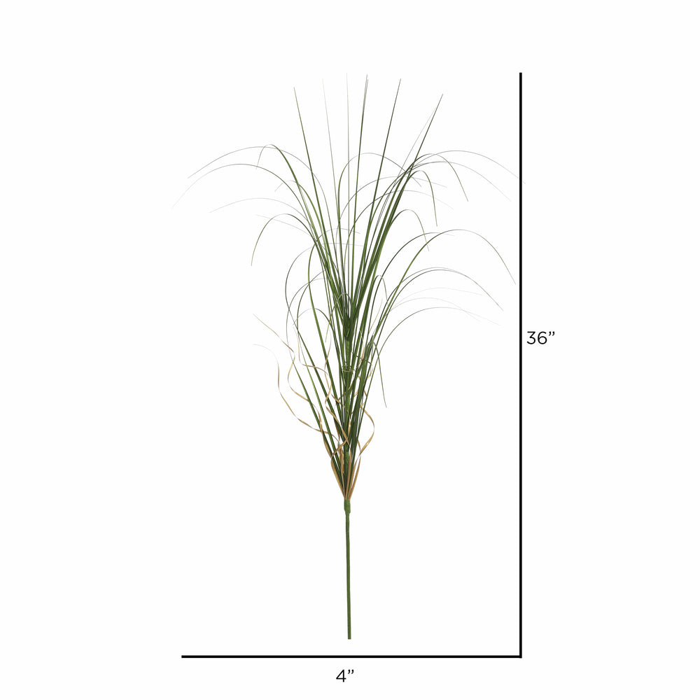 Vickerman 36" PVC Artificial Green Curled Grass Spray. Includes 6 sprays per pack.