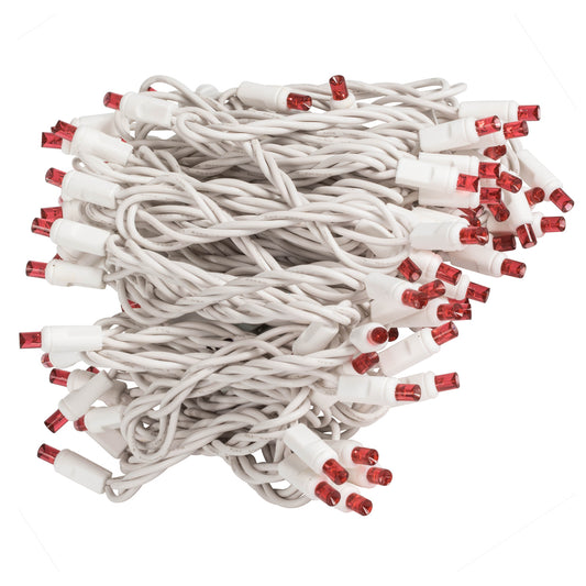 Vickerman 100 Magenta Wide Angle LED Single Mold Light on White Wire 34' Christmas Light Strand