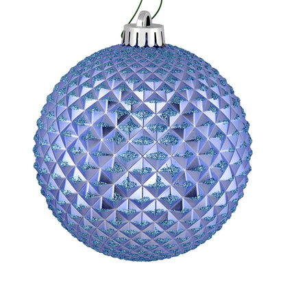 Vickerman 4" Lilac Durian Glitter Ball Ornament 6 per Bag