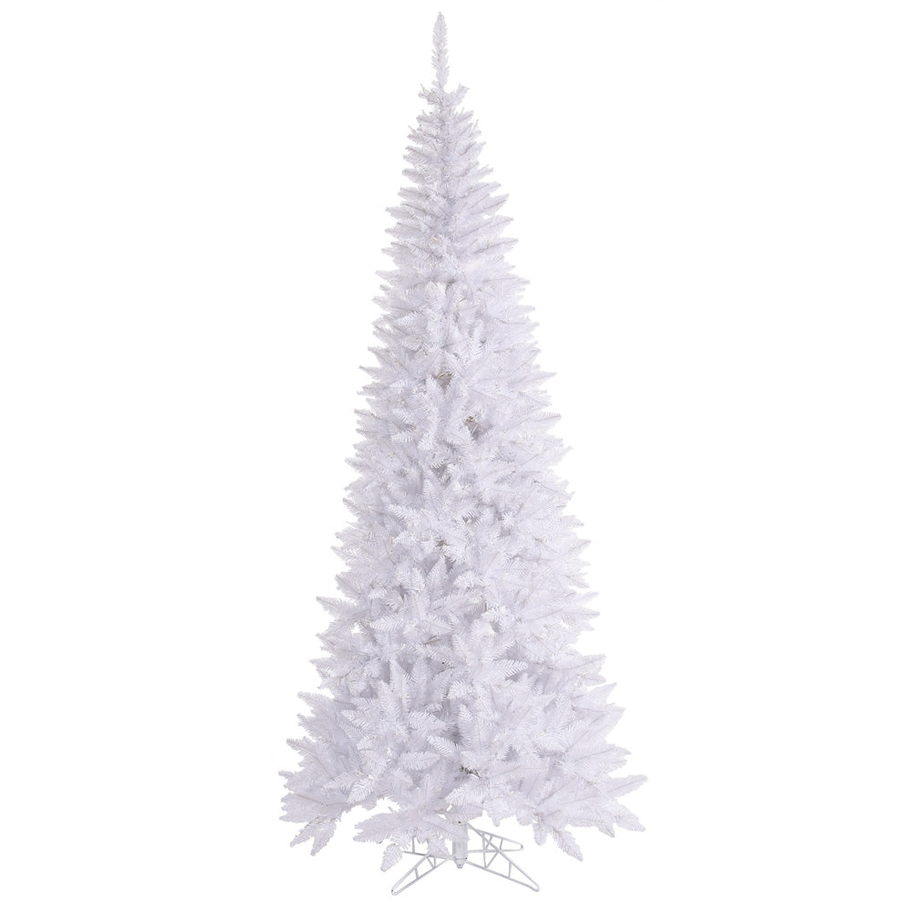Vickerman 10' White Fir Slim Artificial Christmas Tree Unlit