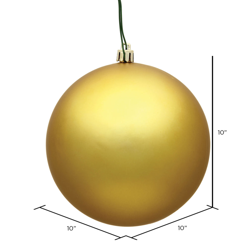 Vickerman 10" Gold Matte Ball Ornament