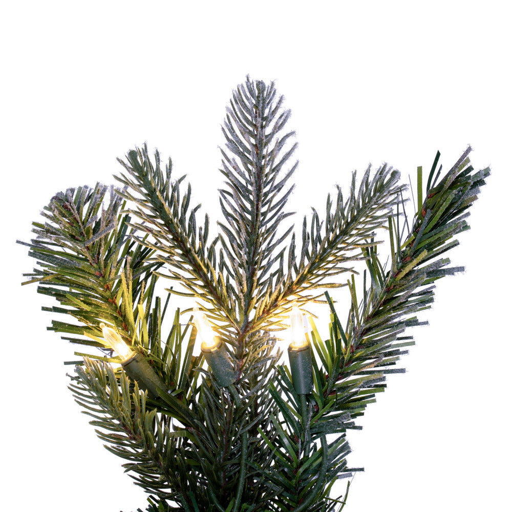 Vickerman 48" Frosted Douglas Fir Artificial Pre-Lit Teardrop with Warm White LED Lights.
