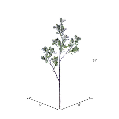 Vickerman 31" Artificial Green and White Aglaia Spray. Includes 3 sprays per pack.