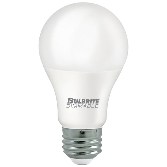 Bulbrite 9 Watt (60-Watt Equivalent) A19 Dimmable E26 Base LED Light Bulb 4000K, Frost