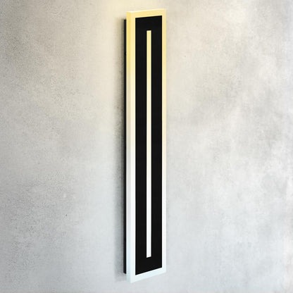 ASD Lighting LED Outdoor Wall Sconce with Center Light 36" 30W 120-277V CCT Selectable 3000/4000/5000K Dimmable Black ETL