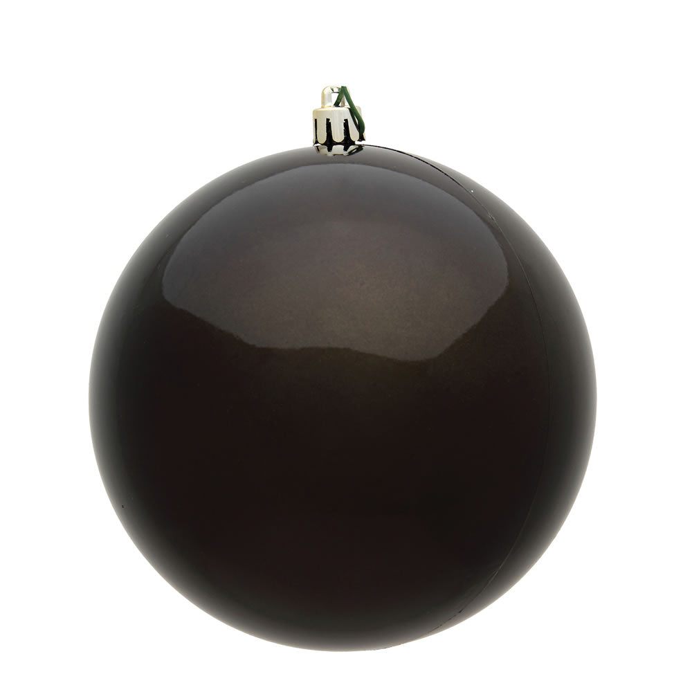 Vickerman 3" Gunmetal Shiny Ball Ornament 12 per Bag
