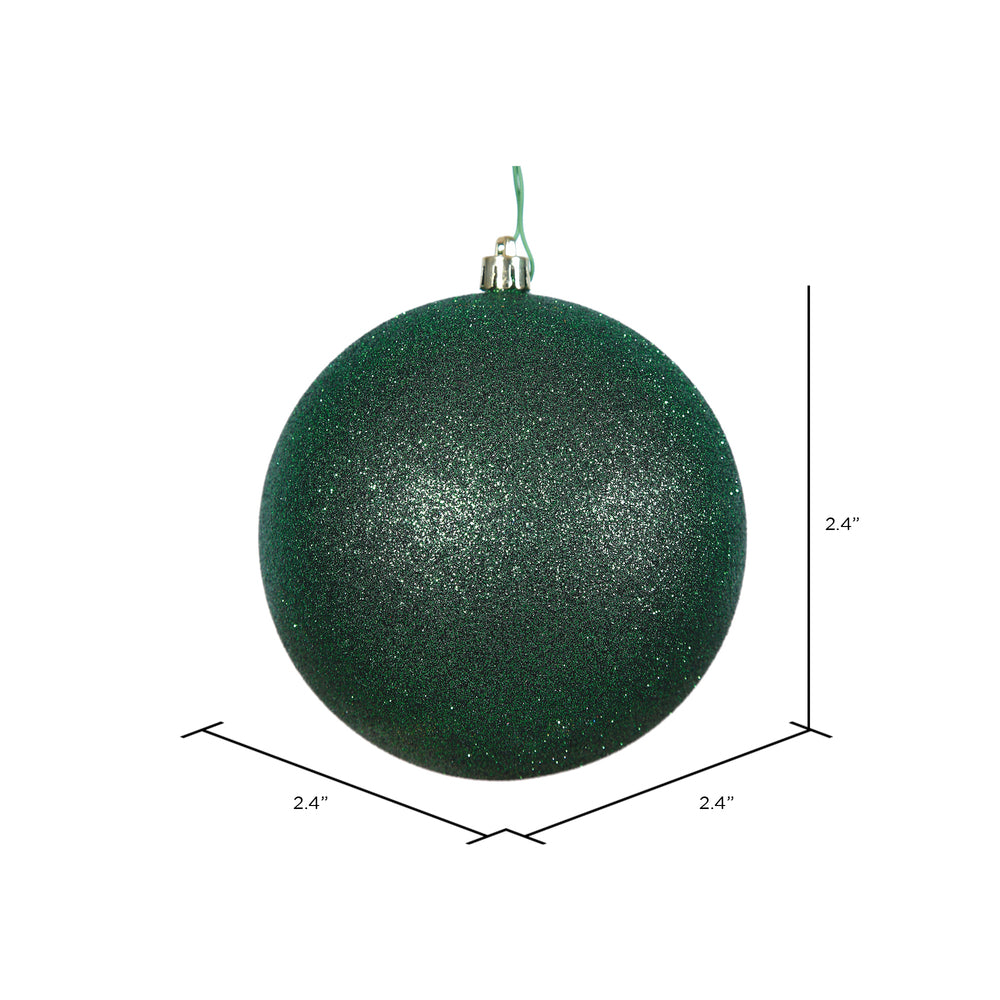 Vickerman 2.4" Emerald Glitter Ball Ornament 24 per Bag